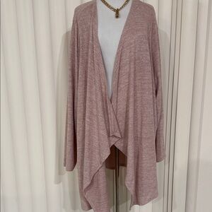Torrid Open-Front Dusty Rose Draped Cardigan EUC Plus size 5